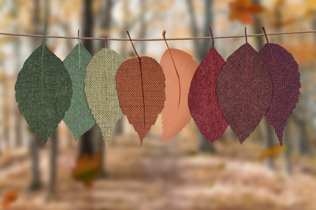 Autumn Leaves Hung on a Rope