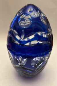 Mary Ann Dennis Ceramic Blue Egg