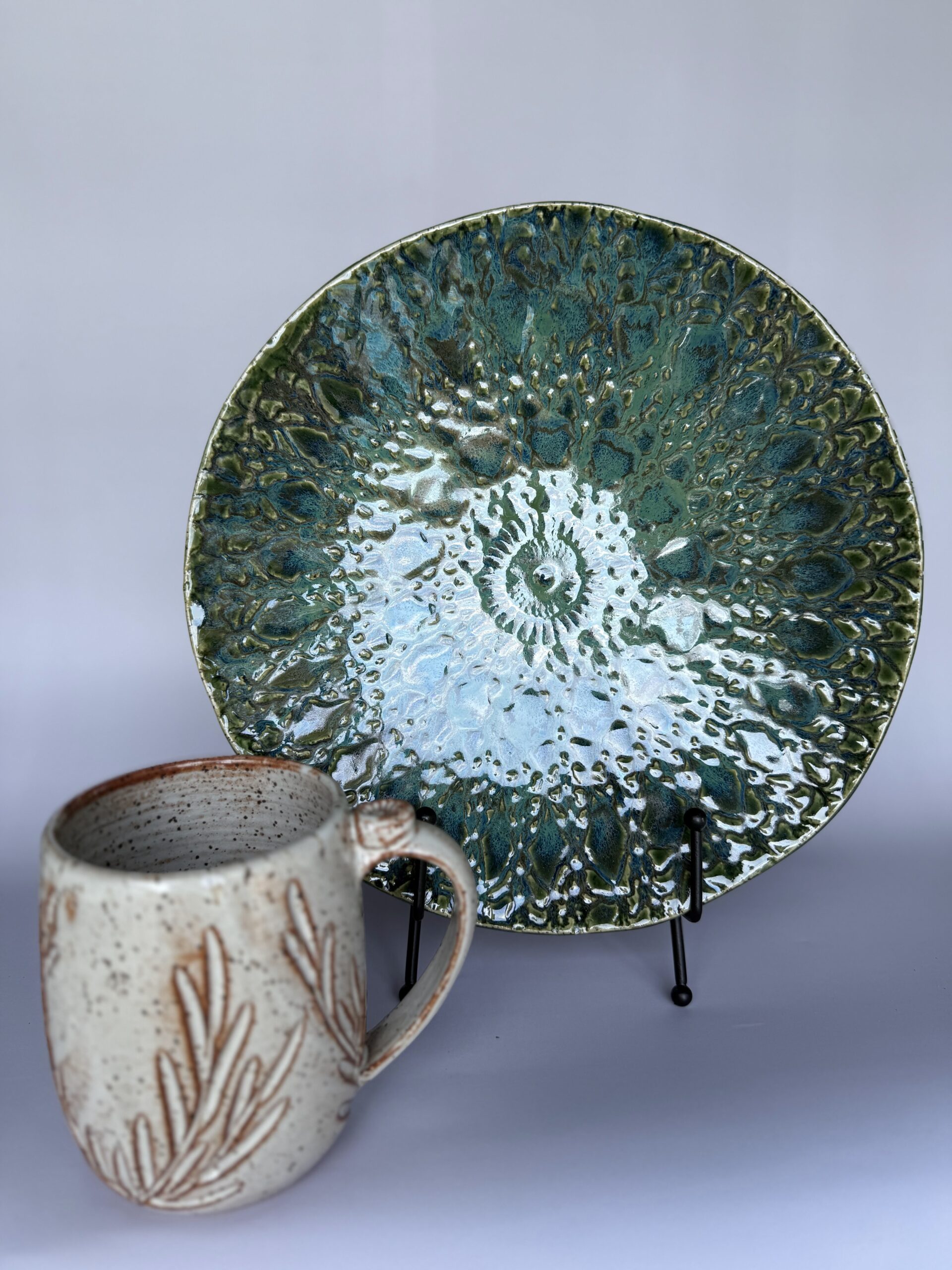 Karen P Pottery Mug and Dish